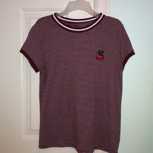 Striped cherry Tee